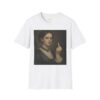 Victorian Woman Giving Middle Finger T-Shirt | Vintage Oil Portrait - Image 7