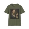 Victorian Woman Giving Middle Finger T-Shirt | Vintage Oil Portrait - Image 31