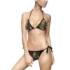 Vintage Portrait Print Bikini | Triangle Top Tie-Side Bottoms