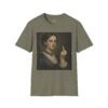 Victorian Woman Giving Middle Finger T-Shirt | Vintage Oil Portrait
