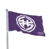 White Circular Symbol Flag | Double-Sided Outdoor Banner, Purple Background - Image 7