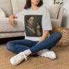 Victorian Woman Giving Middle Finger T-Shirt | Vintage Oil Portrait - Image 14