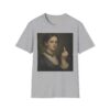 Victorian Woman Giving Middle Finger T-Shirt | Vintage Oil Portrait - Image 19