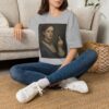 Victorian Woman Giving Middle Finger T-Shirt | Vintage Oil Portrait - Image 18