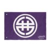 White Circular Symbol Flag | Double-Sided Outdoor Banner, Purple Background - Image 3