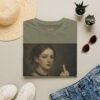 Victorian Woman Giving Middle Finger T-Shirt | Vintage Oil Portrait - Image 2
