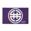 White Circular Symbol Flag | Double-Sided Outdoor Banner, Purple Background - Image 10