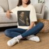 Victorian Woman Giving Middle Finger T-Shirt | Vintage Oil Portrait - Image 22